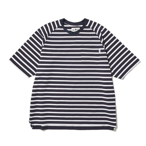 CMF OUTDOOR GARMENT/シーエムエフアウトドアガーメント/BORDER TEE H/S NAVY M