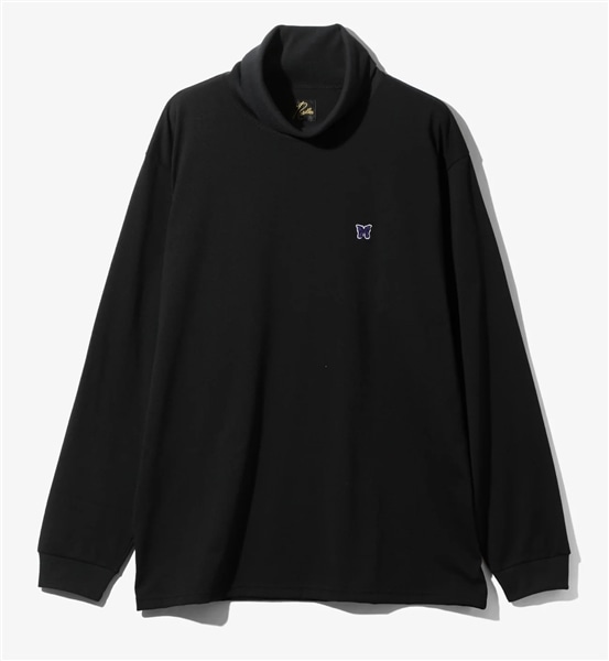 Needles/ニードルズ/L/S HIGH NECK TEE - POLY JERSEY 24AW BLACK S