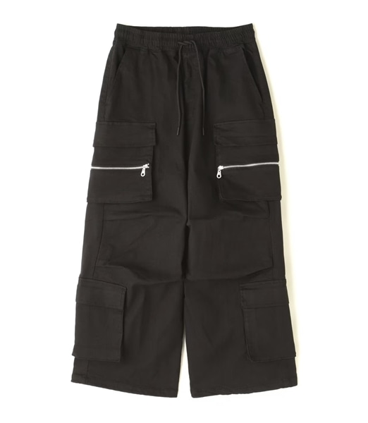 B omnivore/ビーオムニボー/W POCKET CARGO PANTS BLACK S