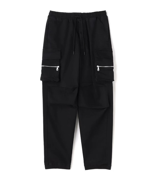 B omnivore/ビーオムニボー/ZIP CARGO PANTS ジップカーゴパンツ BLACK S