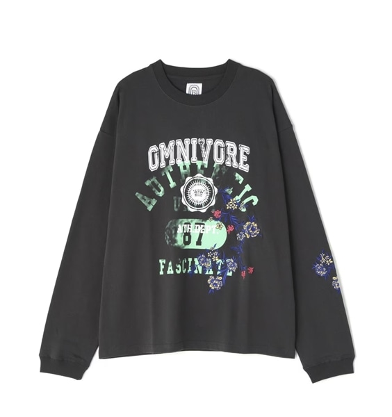 B omnivore/ビーオムニボー/L/S COLLEGE BLACK M
