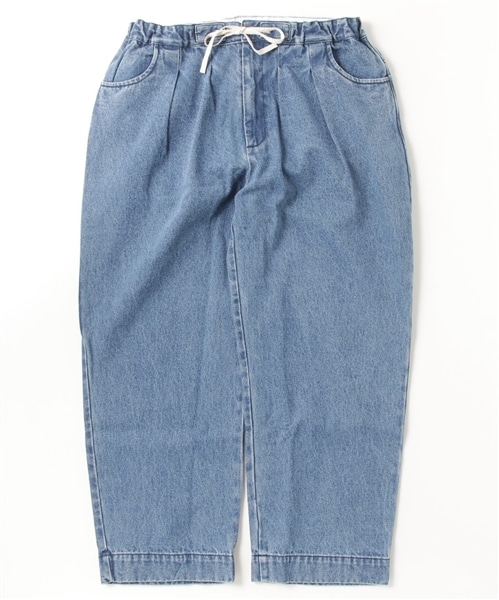 B omnivore/ビーオムニボー  DENIM BALLOON TUCK デニムバルーンタックパンツ BLUE S