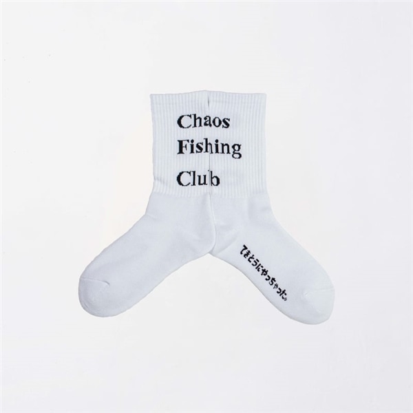 CHAOS FISHING CLUB/カオスフィッシングクラブ/1PAC LOGO SOCKS WHITE FREE