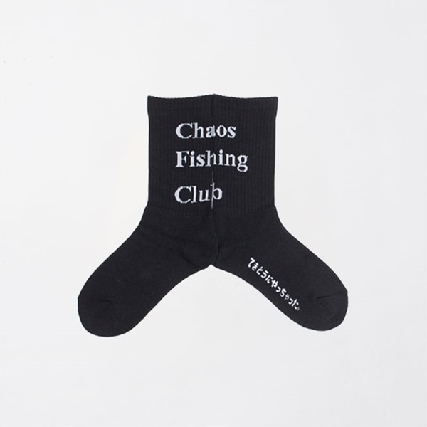 CHAOS FISHING CLUB/カオスフィッシングクラブ/1PAC LOGO SOCKS BLACK FREE