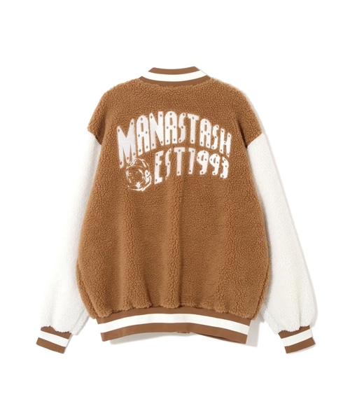 BILLIONAIRE BOYS CLUB×MANASTASH/ビリオネア・ボーイズ・クラブ×マナスタッシュ/BBC BOA VARSITY  JACKET WITH BADG/ボア バーシティジャケット ウィズ バッジ