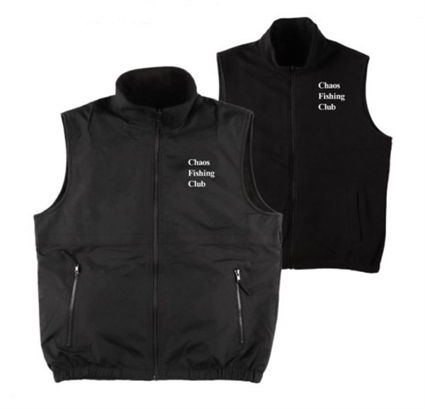 CHAOS FISHING CLUB/カオスフィッシングクラブ/EX LOGO REVERSIBLE VEST BLACK M