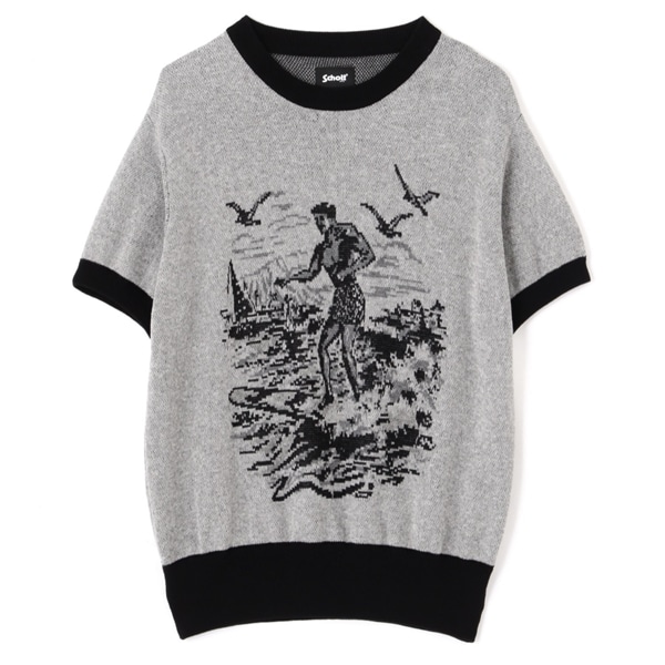 Schott/ショット/50’S SS KNIT/50’S 半袖ニット ブラック M