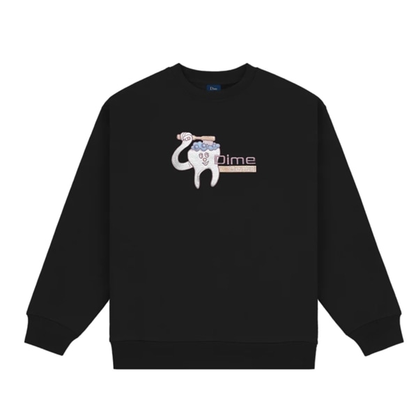 Dime/ダイム/DENTAL CARE CREWNECK BLACK M