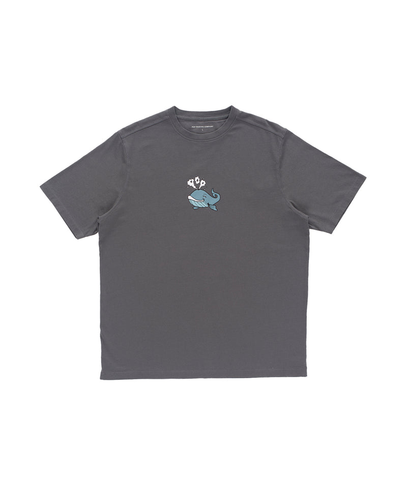 POP TRADING CO/ポップトレーディングカンパニー/Pop Whale T-Shirt Charcoal チャコール M