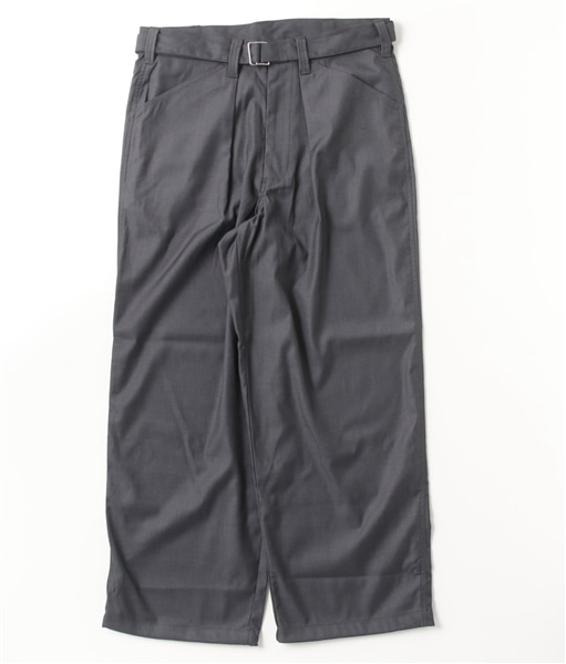 B omnivore/ビーオムニボー/TR BELT LOOSE PANTS ベルトルーズパンツ　スラックス GRAY S