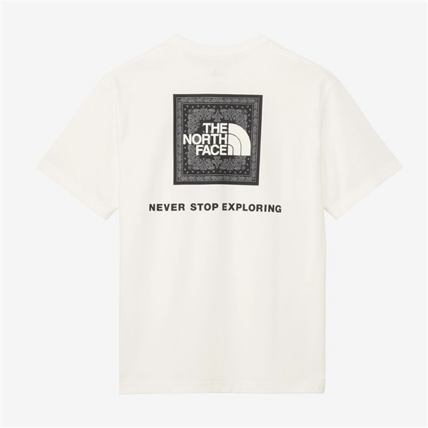 THE NORTH FACE/ザ・ノースフェイス/S/S Bandana Square Logo Tee ショートスリーブバンダナスクエアロゴティー WHITE M