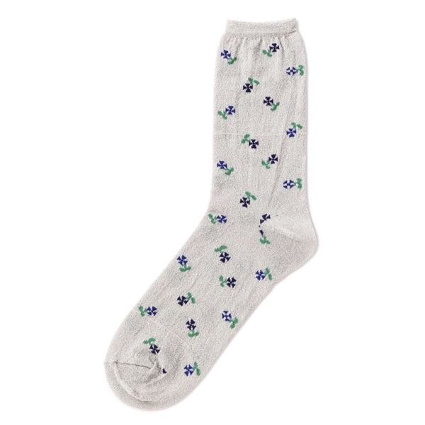 ROSTER SOX/ロスターソックス   200 LM FLOWER SOCKS レディース ホワイト 1