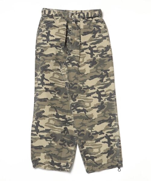 B omnivore/ビーオムニボー/ＲＩＰＳＴＯＰ　ＢＥＬＴ　リップストップベルトパンツ camo S