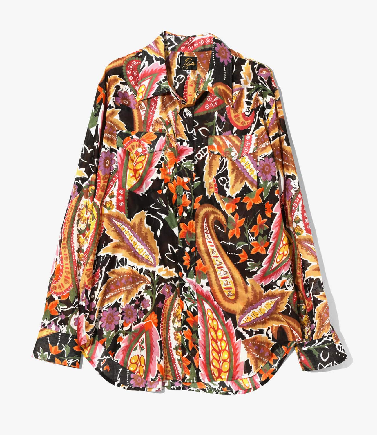 NEEDLES/ニードルズ/WESTERN SHIRT - PRINTED COTTON LAWN / FLORAL ウエスタンシャツ BLACK M