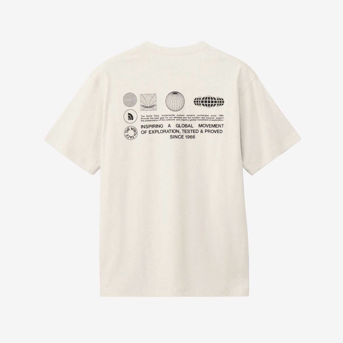 THE NORTH FACE/ザ・ノースフェイス/S/S FD Globe Grid Cotton Teeショートスリーブフラッシュドライグローブグリッドコットンティー ライトグレー M
