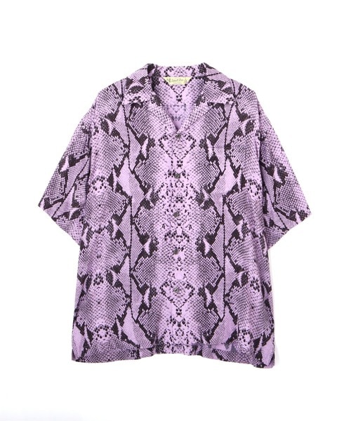 Schott/ショット/RAYON SHIRT PYTHON/レーヨンシャツ パイソン ラベンダー M