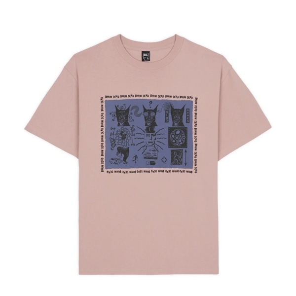 BRAIN DEAD/ブレインデッド/MIND GAMES T-SHIRT - MAUVE(M MAUVE