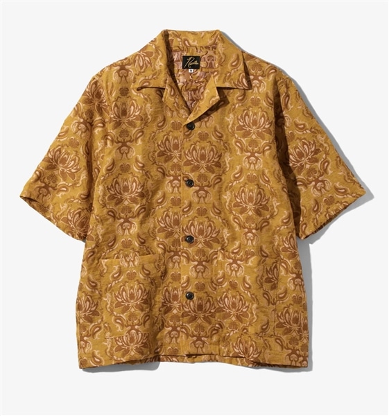 NEEDLES/ニードルズ/×KAE TANAKA  CABANA SHIRT - KT JACQUARD カバーナシャツ　半袖シャツ Mustard S