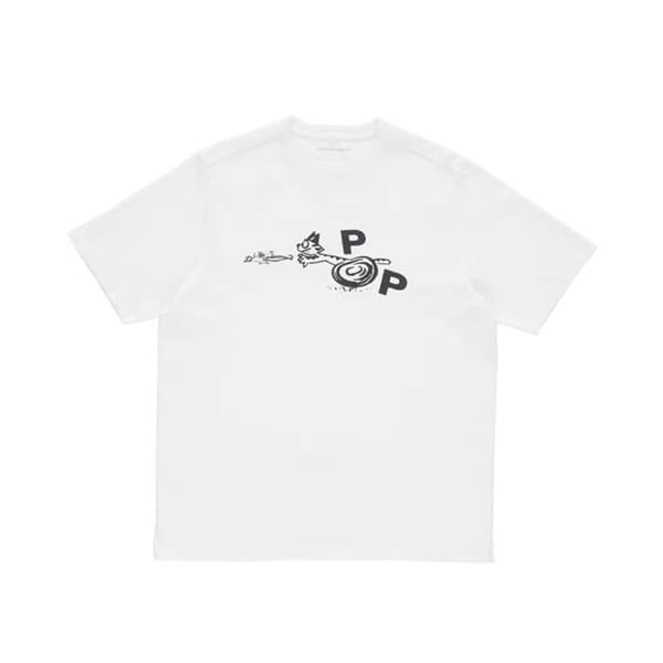 POP TRADING CO/ポップトレーディングカンパニー/Catch T-shirt White L