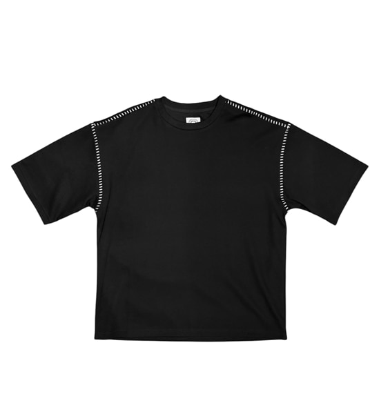 B omnivore/ビーオムニボー/BO TCガルゼラダーステッチ　SS TEE BLACK M