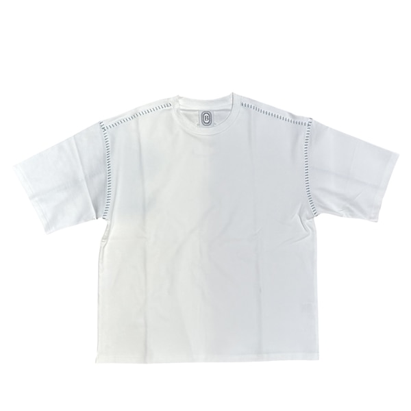 B omnivore/ビーオムニボー/BO TCガルゼラダーステッチ　SS TEE WHITE M