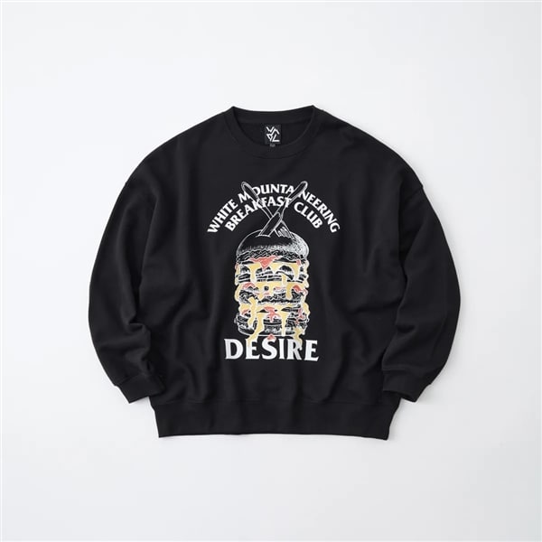 White Mountaineering/ホワイトマウンテニアリング/W.M.B.C. BREAKFAST CLUB SWEAT SHIRT BLACK 1