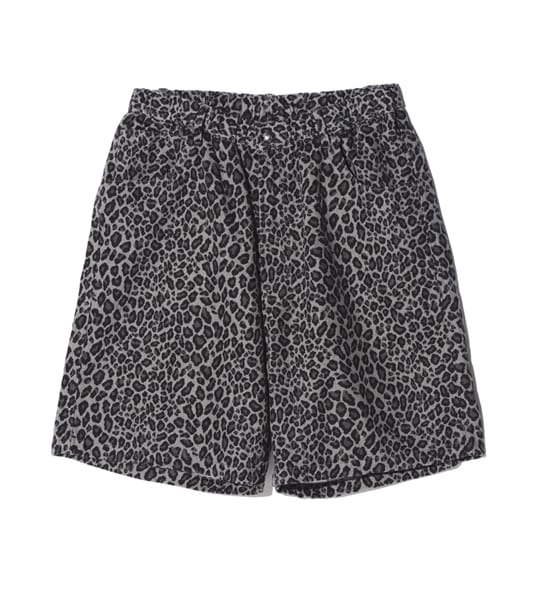 MANASTASH/マナスタッシュ/HEMP TWILL SHORT LEOPARD ブラック M