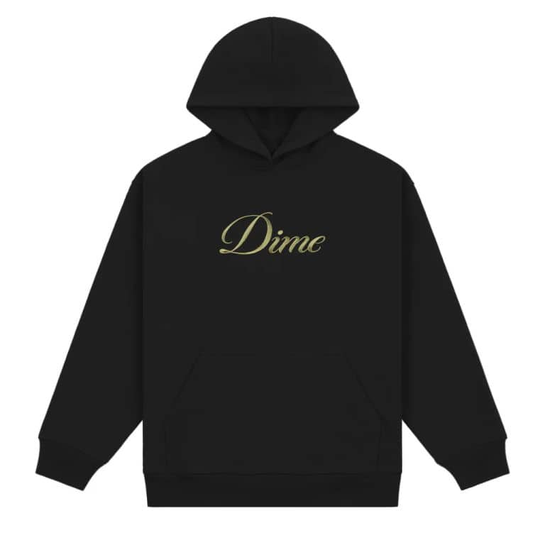 Dime/ダイム/Cursive Hoodie フーディー　パーカー BLACK S