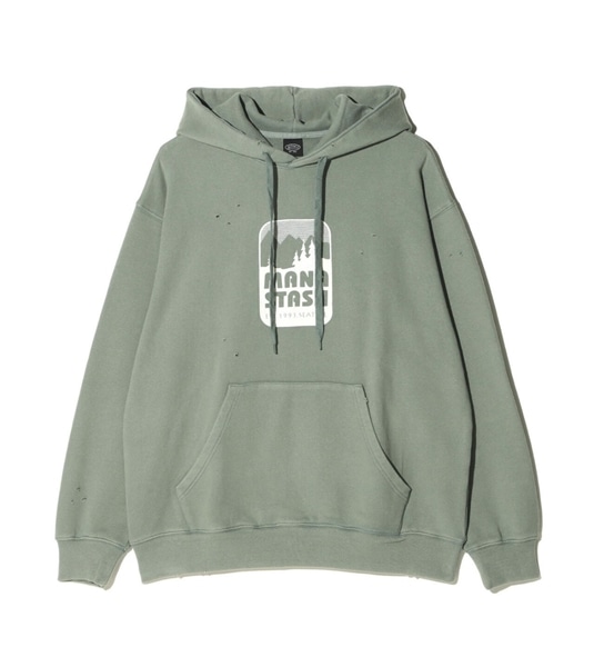 MANASTASH/マナスタッシュ/DISTRESSED HOODIE PARK グリーン M