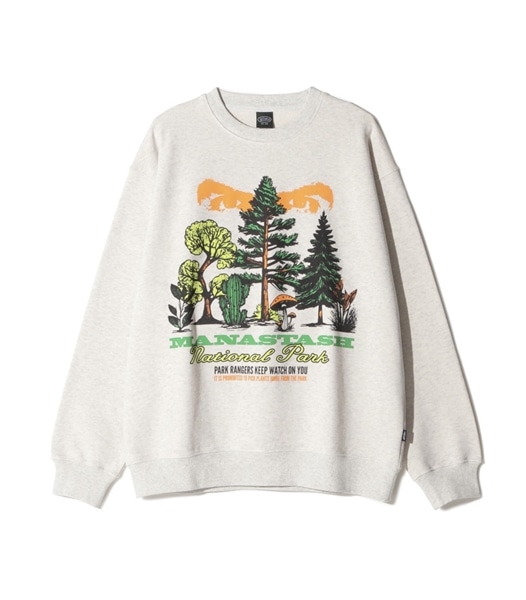MANASTASH/マナスタッシュ/CASCADE SWEATSHIRTS NATIONAL PARK オートミール S