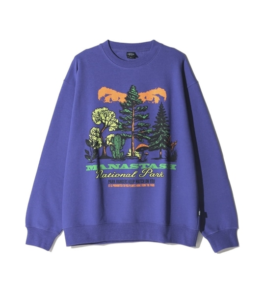 MANASTASH/マナスタッシュ/CASCADE SWEATSHIRTS NATIONAL PARK バイオレット S