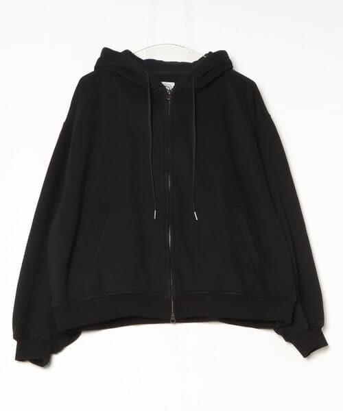 B omnivore/ビーオムニボー/SWEAT ZIP HOODIE ジップアップフーディー ブラック M
