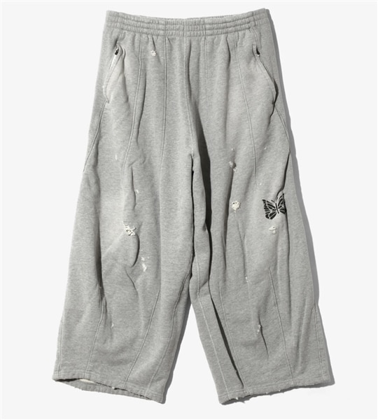 NEEDLES/ニードルズ/DECONSTRUCTED H.D. SWEAT PANT - COTTON FRENCH TERRY -GRAY- ヒザデルスウェットパンツ GRAY XS