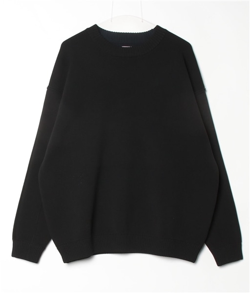 B omnivore/ビーオムニボー/SIMPLE KNIT TOP ブラック M