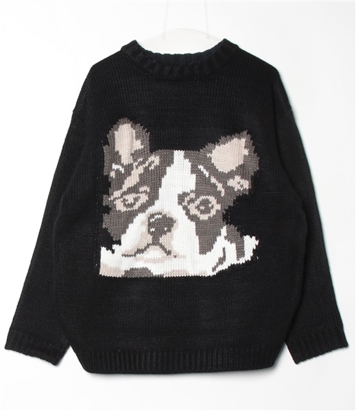 B omnivore/ビーオムニボー/DOG KNIT ドッグニット ブラック M
