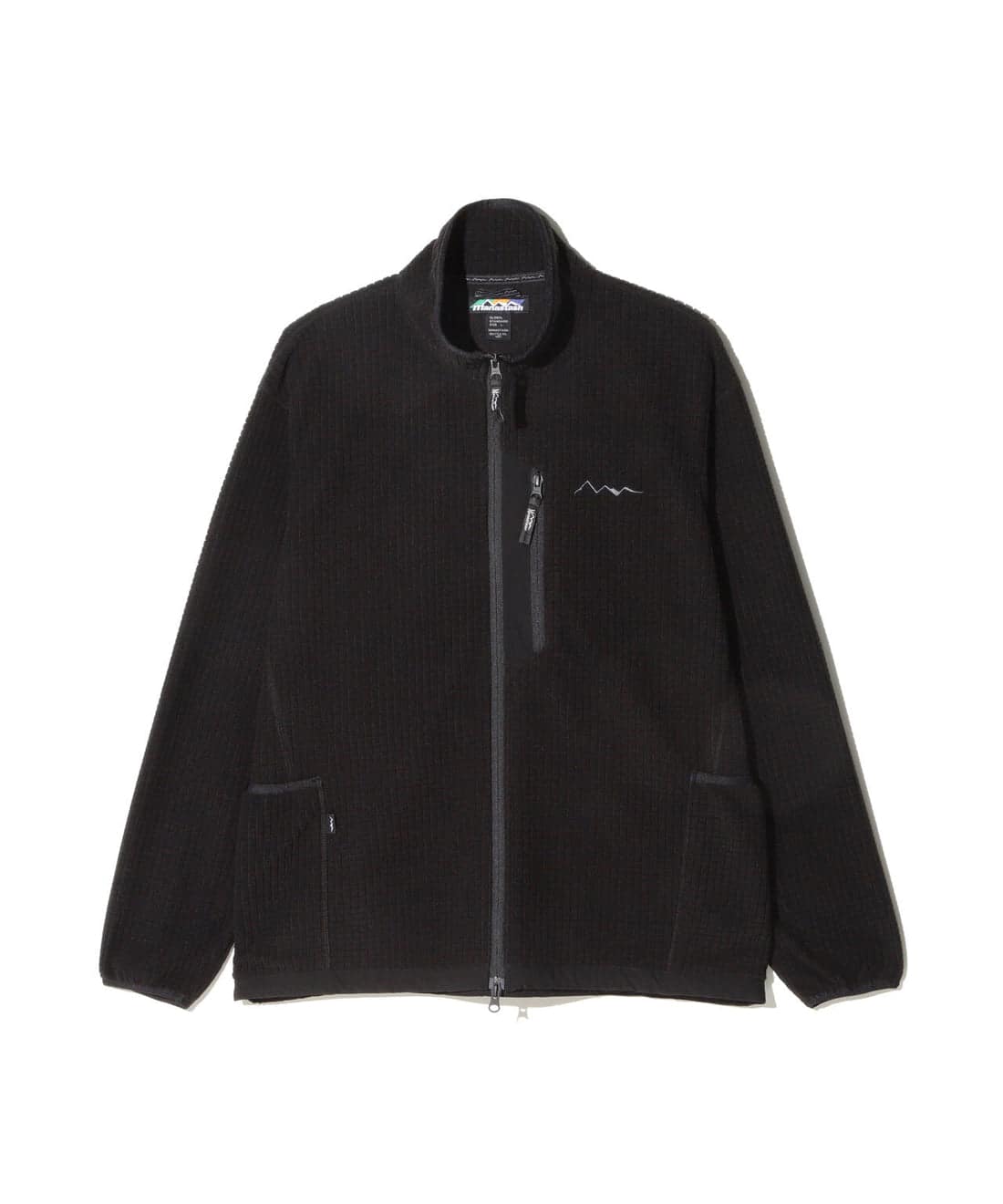 MANASTASH/マナスタッシュ/GRID FLEECE ZIP JKT フリースジャケット BLACK M