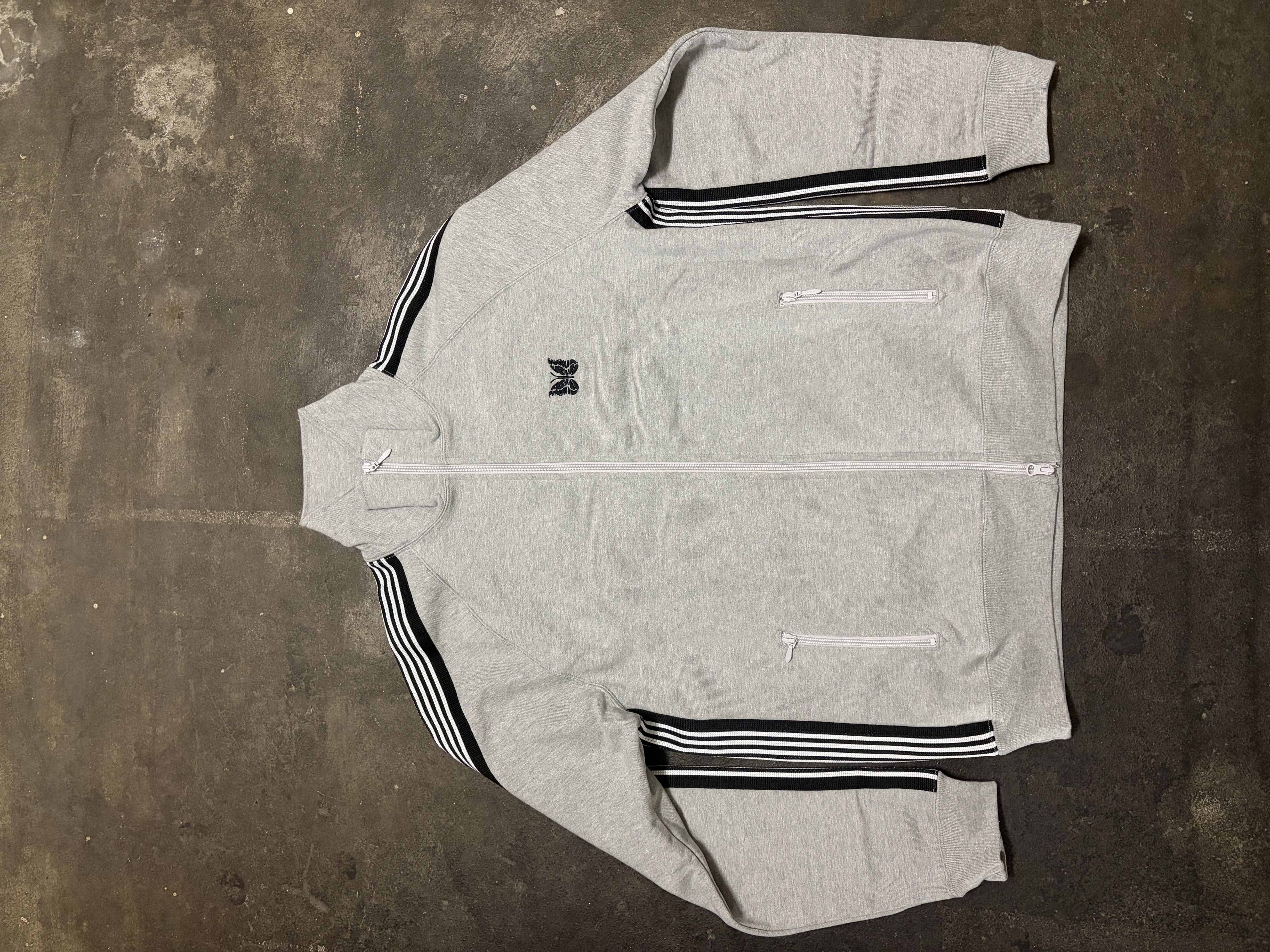 Needles×BEAVER/ニードルズ×ビーバー　別注Track Jacket - Cotton Jersey -GREY- トラックジャケット-スウェット grey M