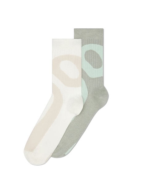 On/オン/Liquid Logo Sock High 2P リキッド ロゴソックス ハイ 2パック ivory | tin XS