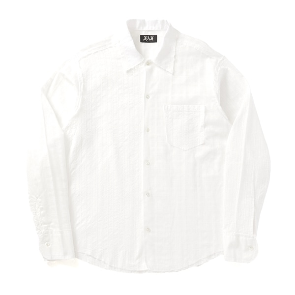 FAF/エフエーエフ(Fake As Flowers/フェイクアスフラワーズ)/Patch Work Shirts パッチワークシャツ　26SS WHITE 2