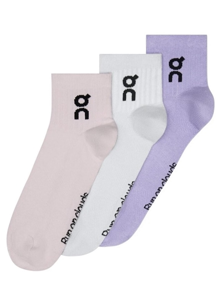 On/オン/Logo Sock High 3P ロゴソックス ハイ 3パック Orchid | Bloom XS (22-24.5)