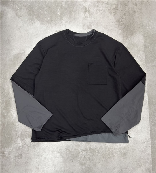 PASTOR NOVA/パストルノヴァ/FAKE LAYERED L/S TEE Black 2