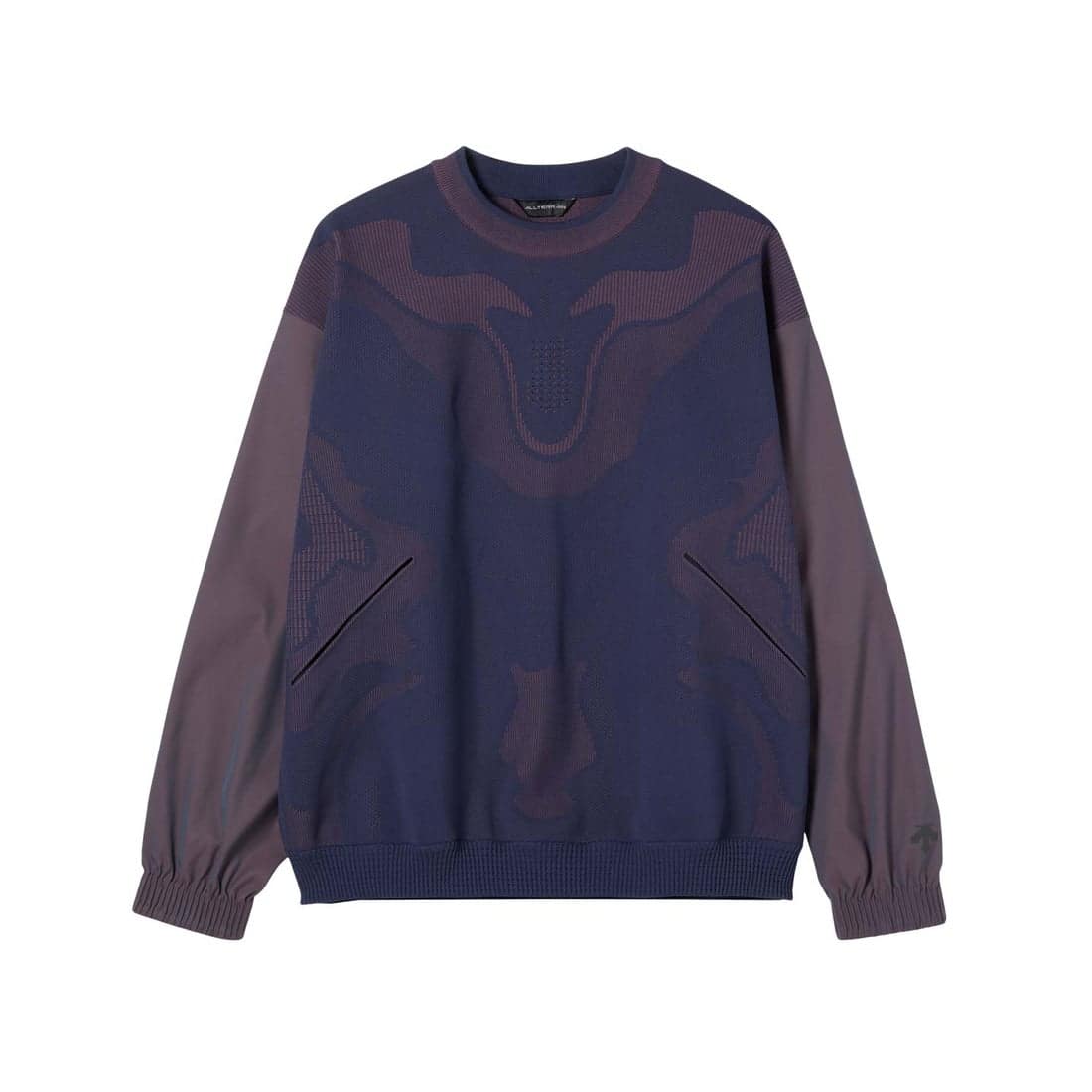 DESCENTE ALLTERRAIN/デサントオルテライン/フュージョンニットハイブリッドクルーネック パープル M