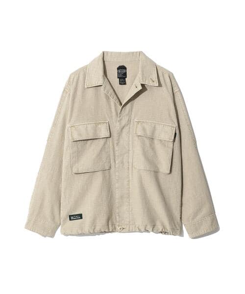 MANASTASH/マナスタッシュ/MH-RIP FIELD SHIRTS カーキ M