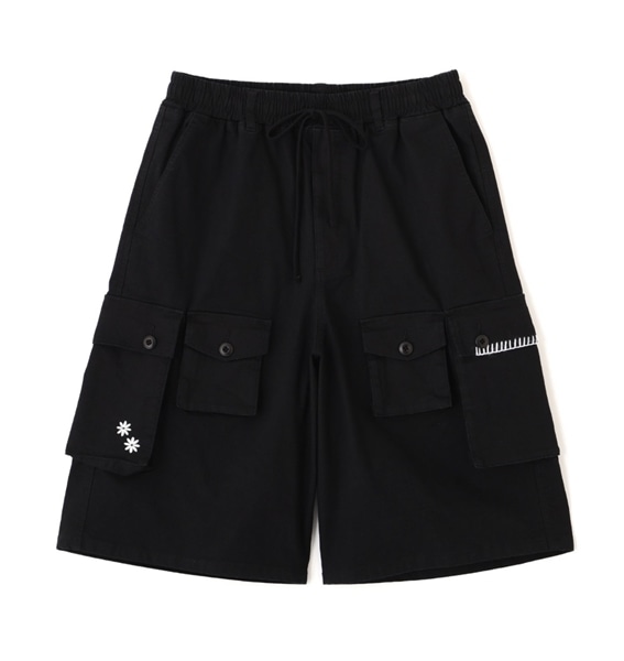 B omnivore/ビーオムニボー/HAND STITCH CARGO SHORTS ブラック M