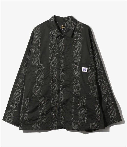 NEEDLES/ニードルズ/COVERALL - EMBROIDERED TWILL BLACK S
