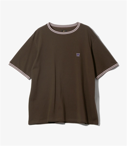 NEEDLES/ニードルズ/RINGER TEE - COTTON PIQUE BROWN M
