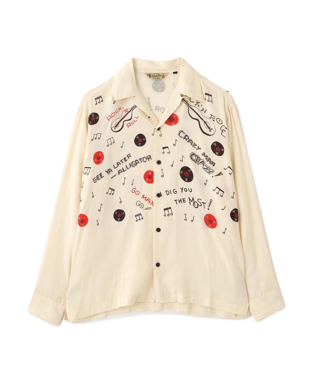 Schott/ショット/ROCK'N ROLL RAYON SHIRT/ロックンロール レーヨンシャツ オフホワイト M