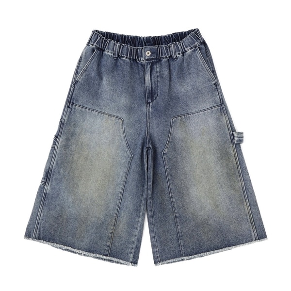 B omnivore/ビーオムニボー/W KNEE SHORTS DENIM ダブルニーショーツデニム BLUE M