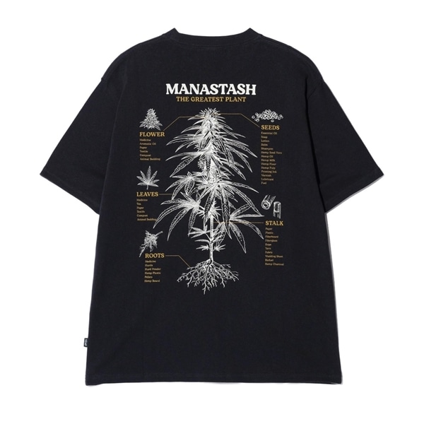 MANASTASH/マナスタッシュ/HEMP TEE TGP ブラック S
