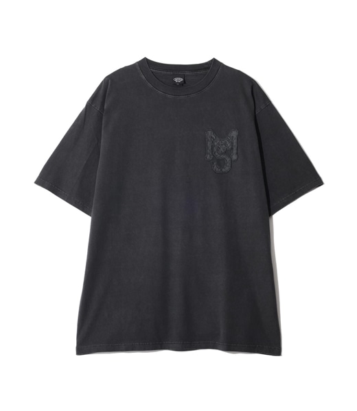 MANASTASH/マナスタッシュ/PUMICE TEE RAW EDGE LOGO ブラック S